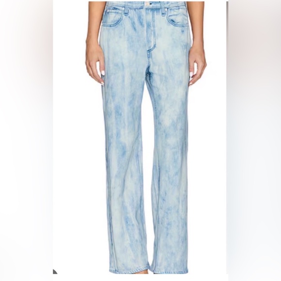 rag & bone Denim - rag & bone Miramar Fleece Wide Leg Jeans in Cloudy